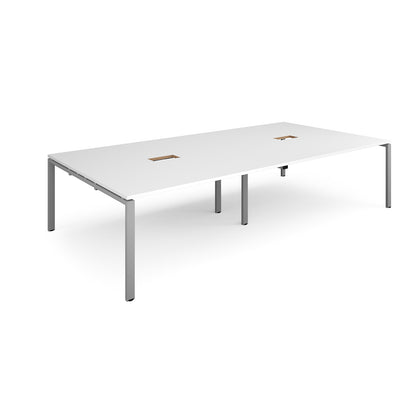 Adapt rectangular power ready boardroom table - EBT3216-CO-S-WH