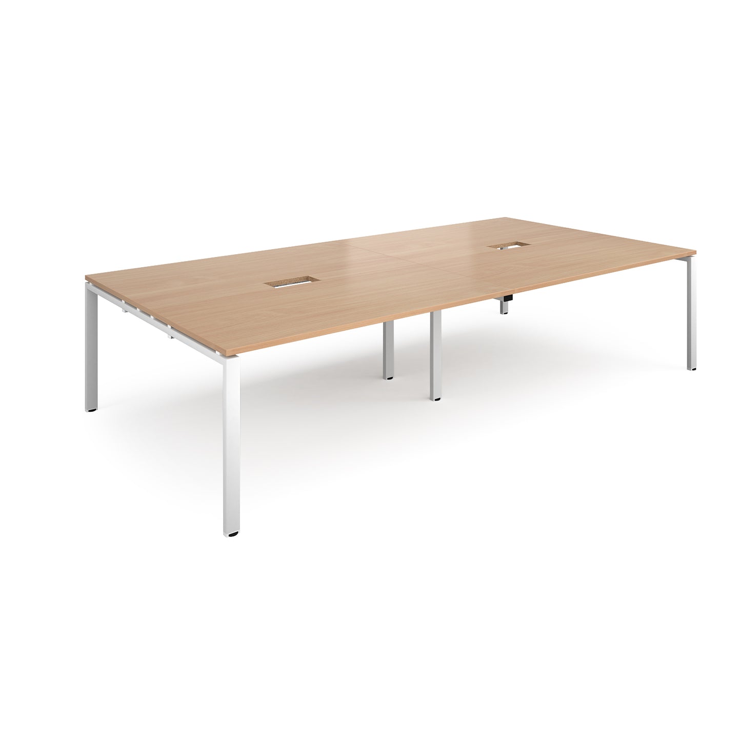Adapt rectangular power ready boardroom table - EBT3216-CO-WH-B