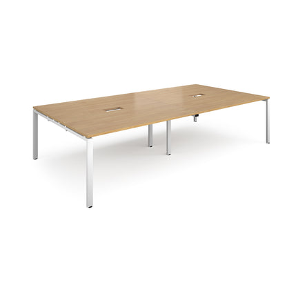 Adapt rectangular power ready boardroom table - EBT3216-CO-WH-O