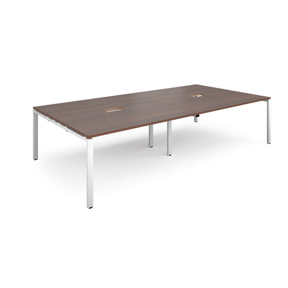 Adapt rectangular power ready boardroom table - EBT3216-CO-WH-W