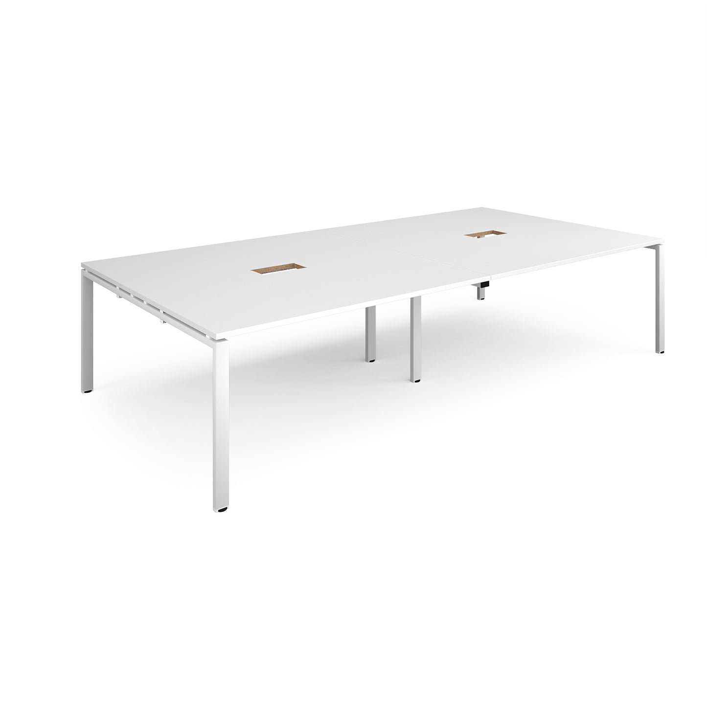 Adapt rectangular power ready boardroom table - EBT3216-CO-WH-WH