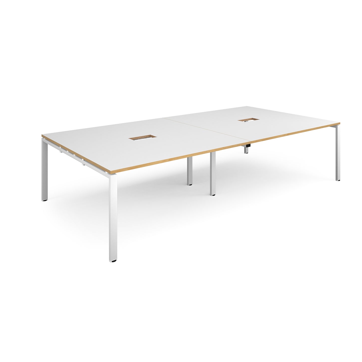 Adapt rectangular power ready boardroom table - EBT3216-CO-WH-WO