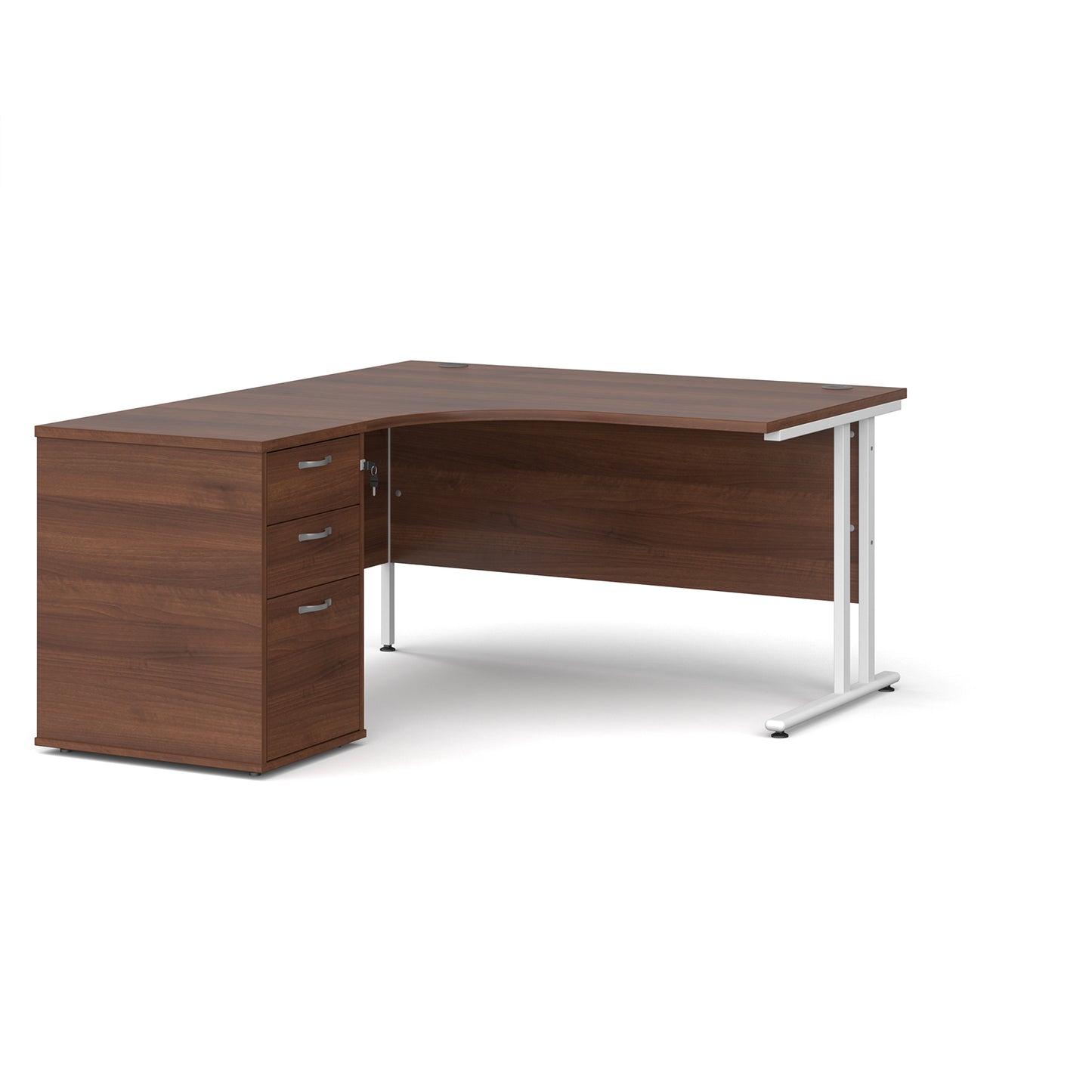 Maestro 25 left hand ergo desk with pedestal - EBWH14LW