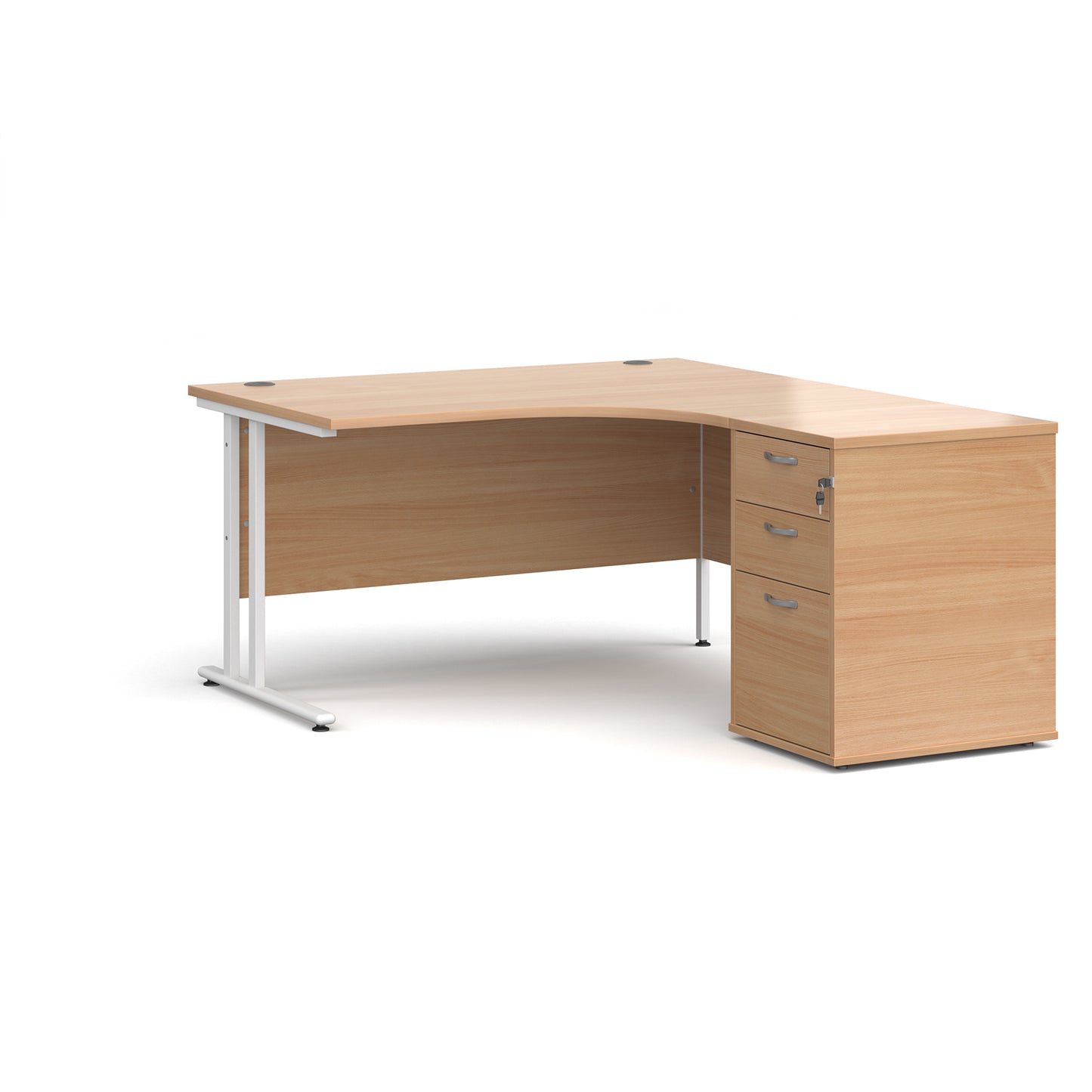 Maestro 25 right hand ergo desk with pedestal - EBWH14RB