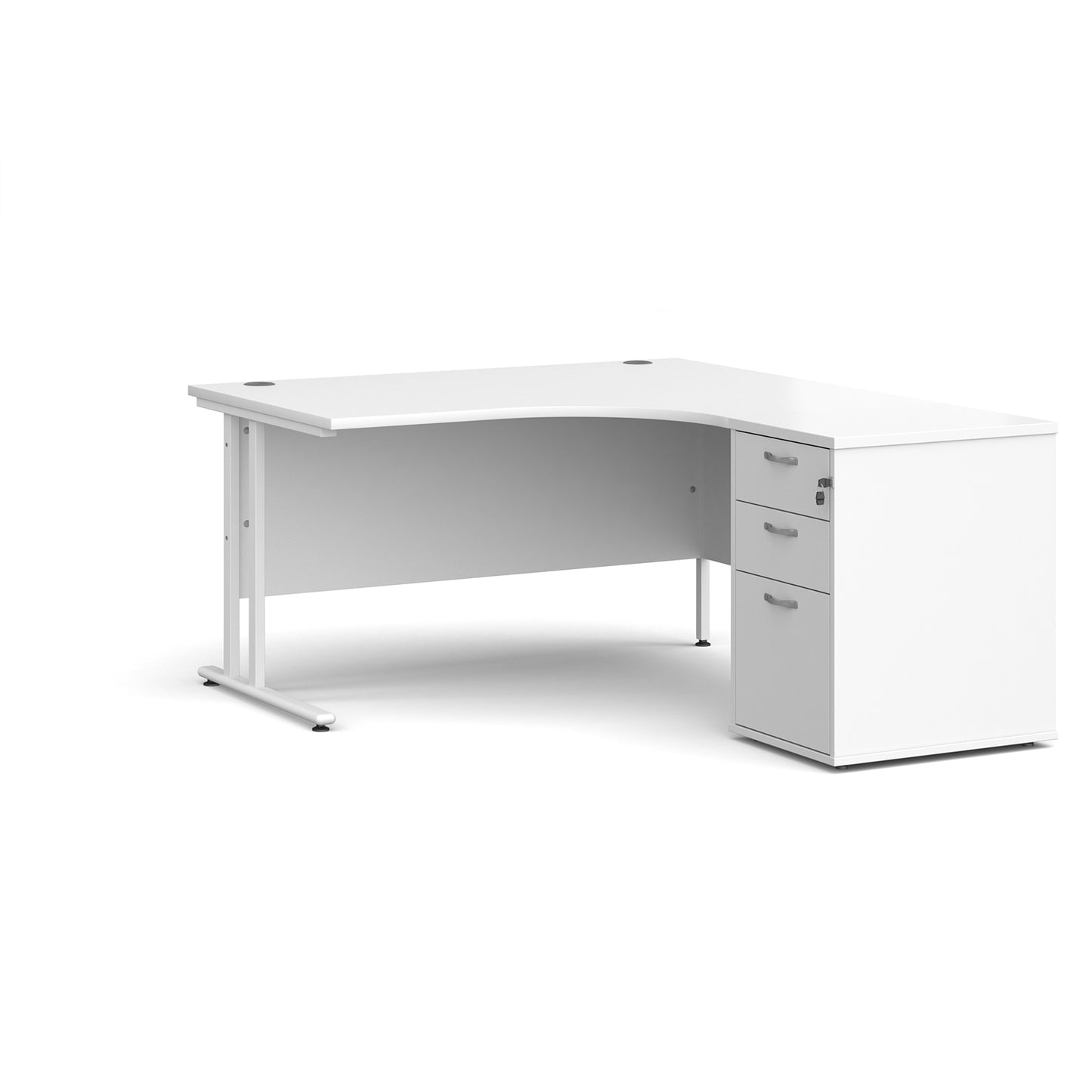 Maestro 25 right hand ergo desk with pedestal - EBWH14RWH