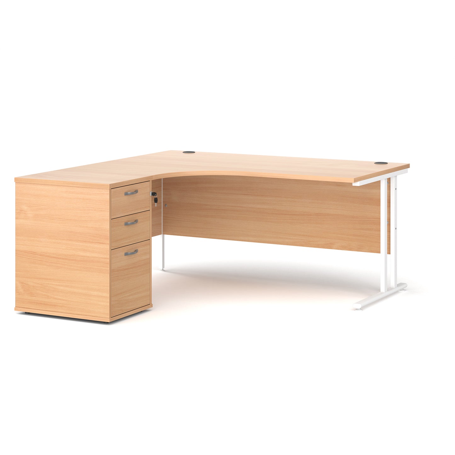 Maestro 25 left hand ergo desk with pedestal - EBWH16LB