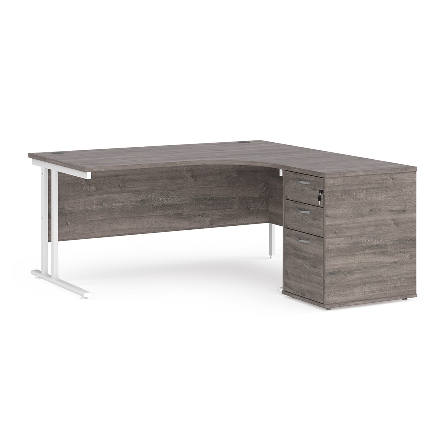 Maestro 25 right hand ergo desk with pedestal - EBWH16RGO
