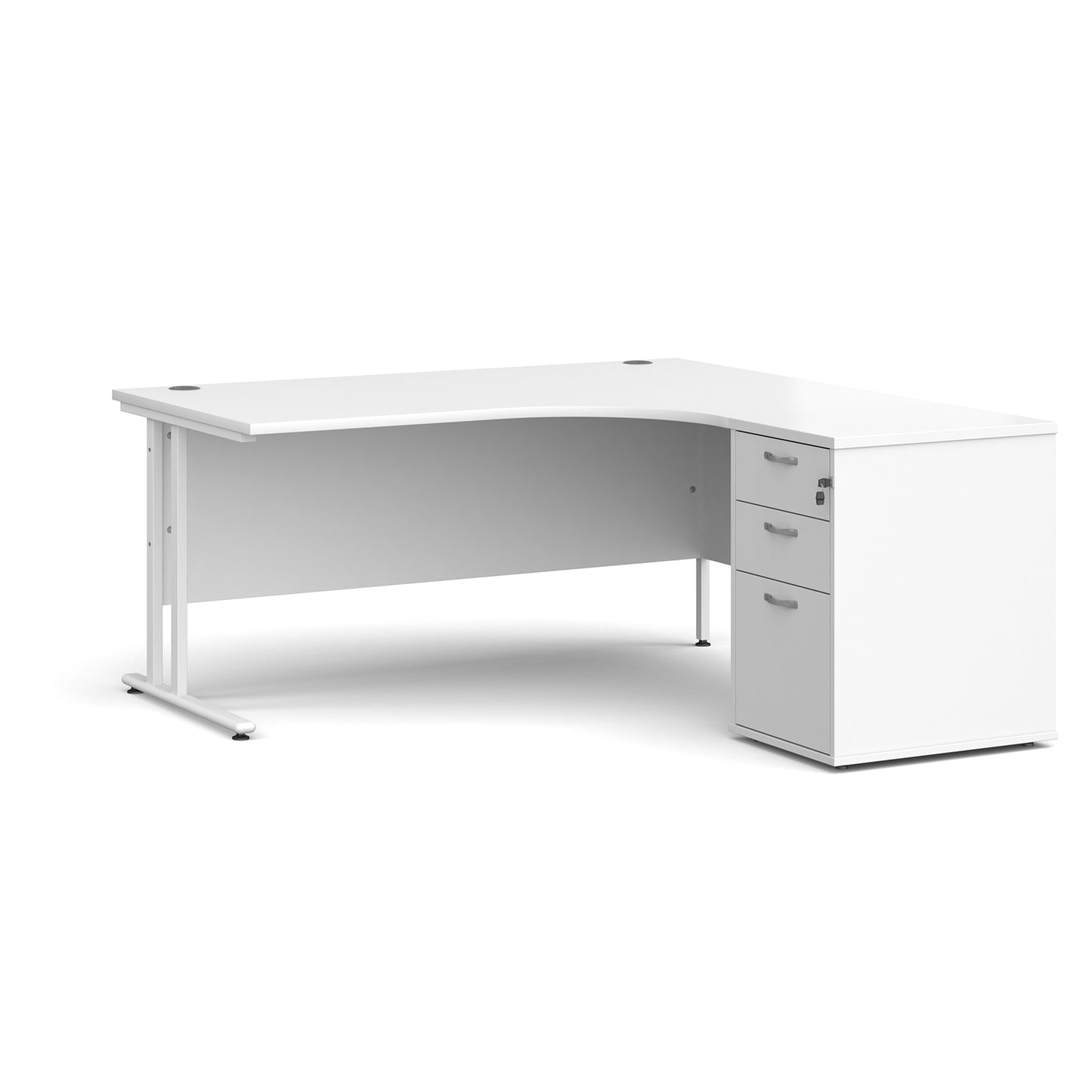 Maestro 25 right hand ergo desk with pedestal - EBWH16RWH
