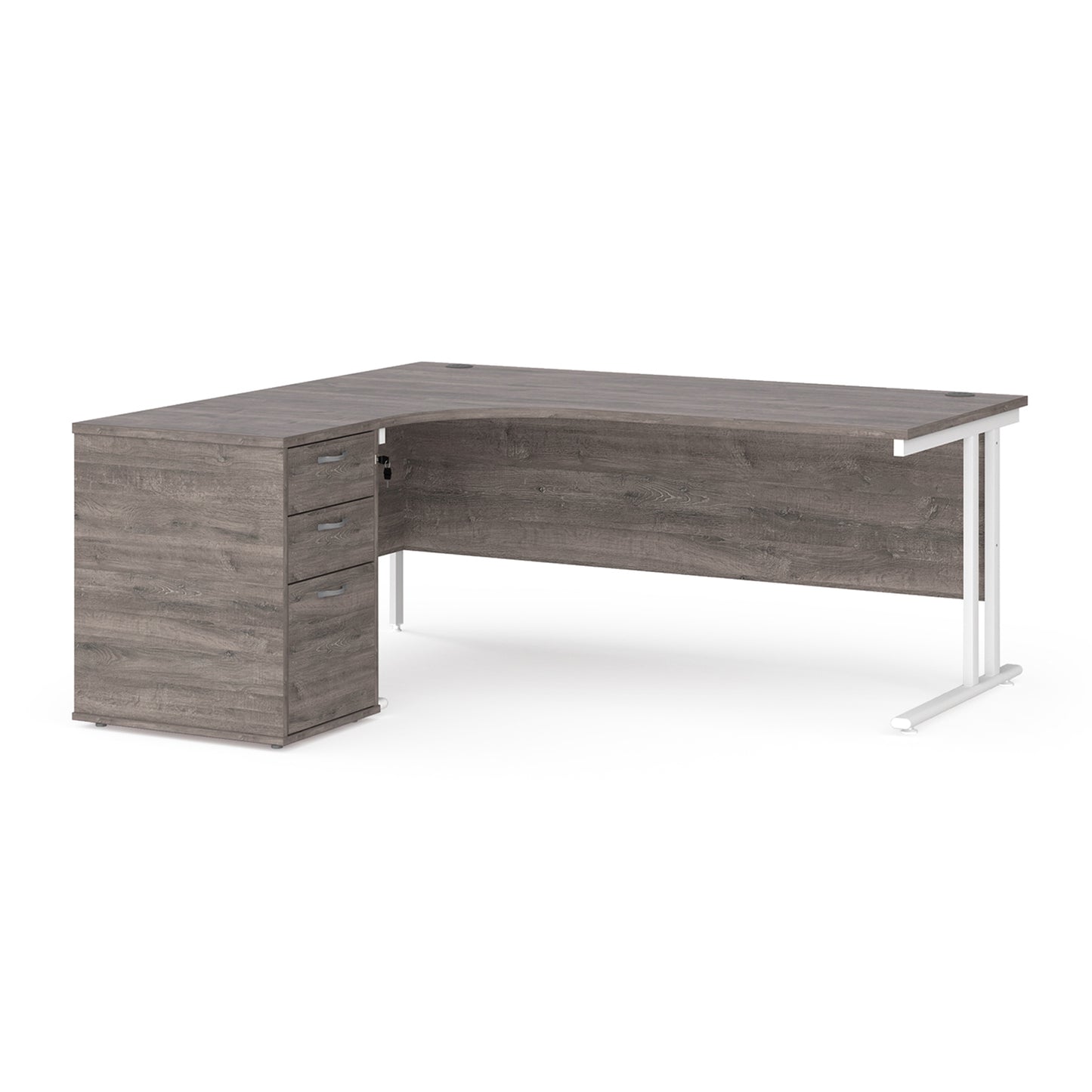 Maestro 25 left hand ergo desk with pedestal - EBWH18LGO