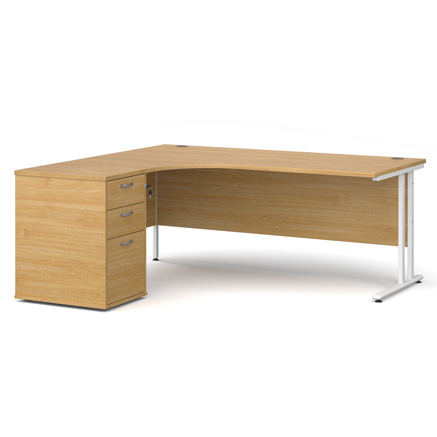 Maestro 25 left hand ergo desk with pedestal - EBWH18LO
