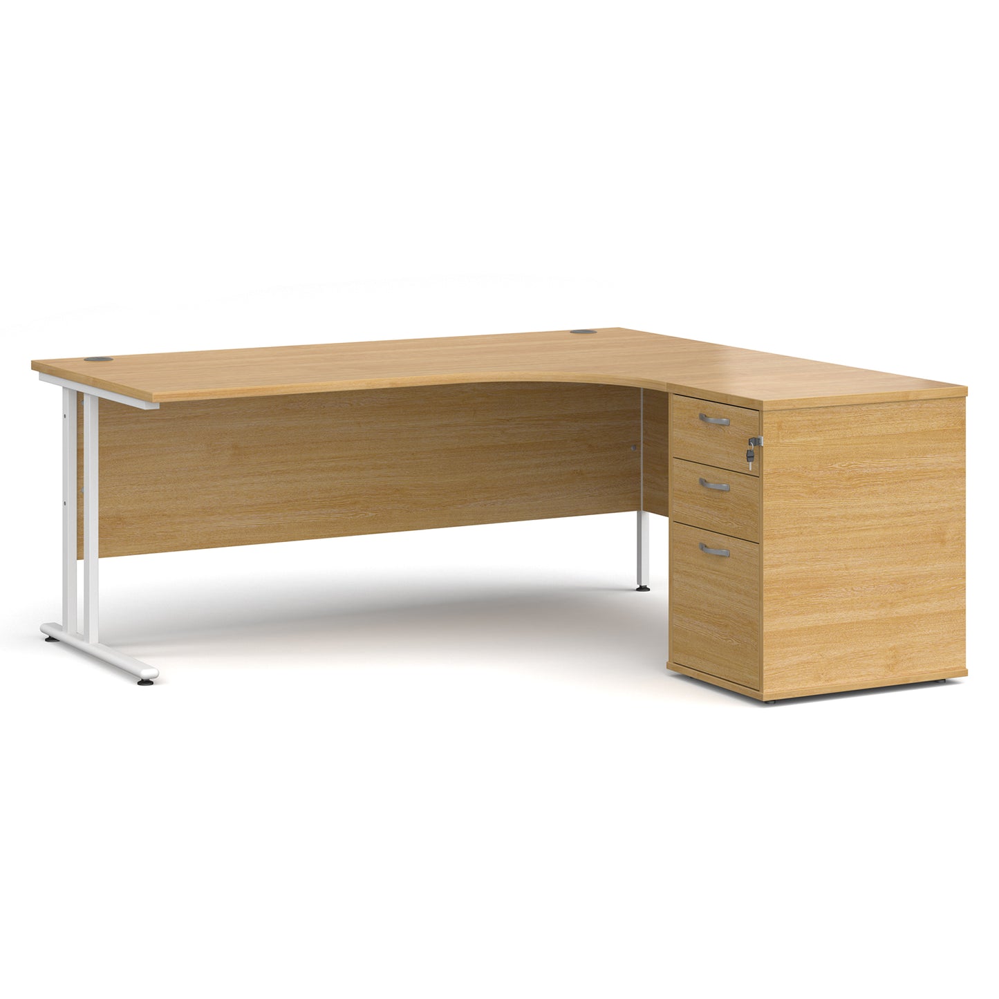Maestro 25 right hand ergo desk with pedestal - EBWH18RO