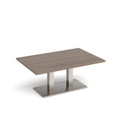 Eros rectangular coffee table with twin uprights