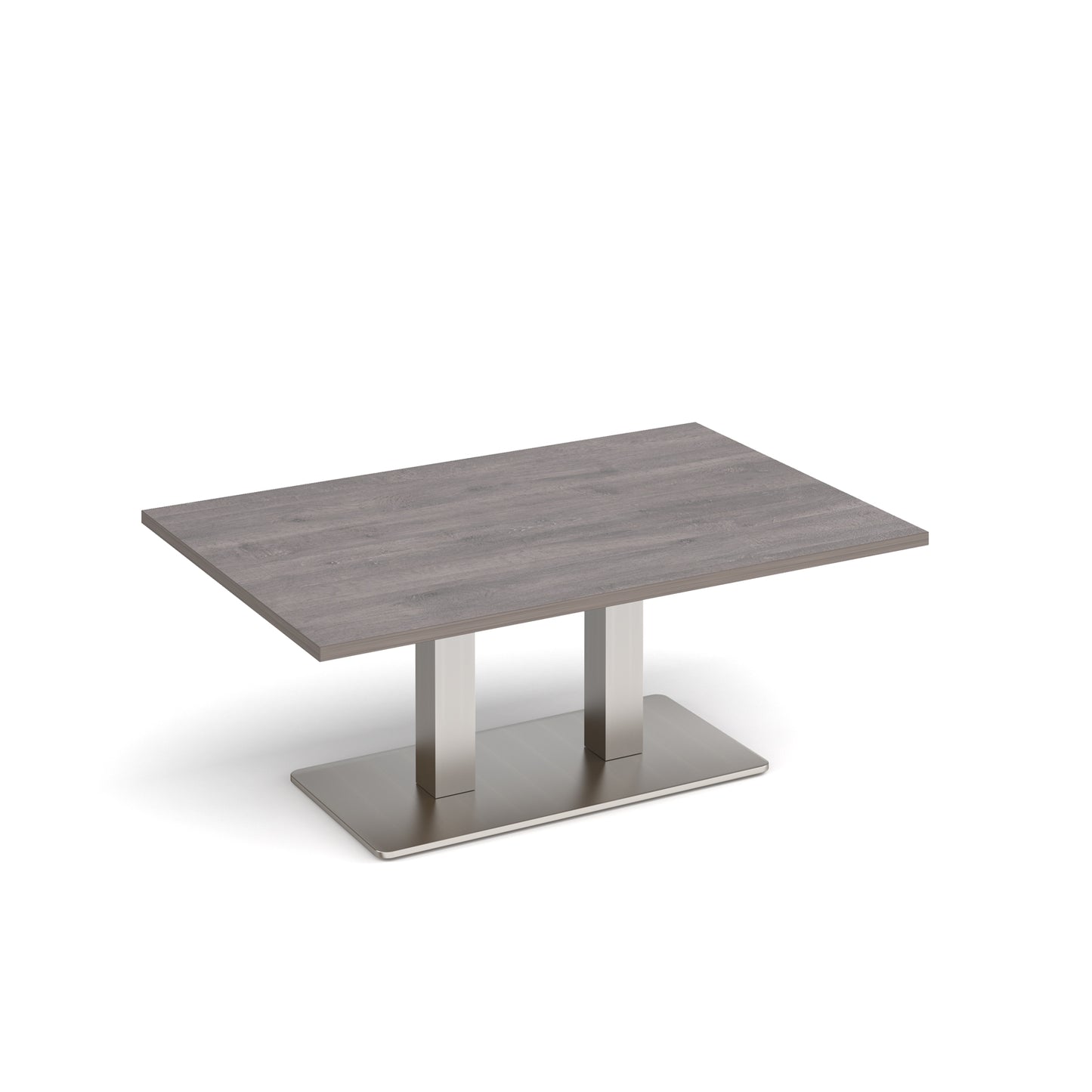 Eros rectangular coffee table with twin uprights - ECR1200-BS-GO