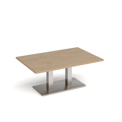 Eros rectangular coffee table with twin uprights - ECR1200-BS-KO