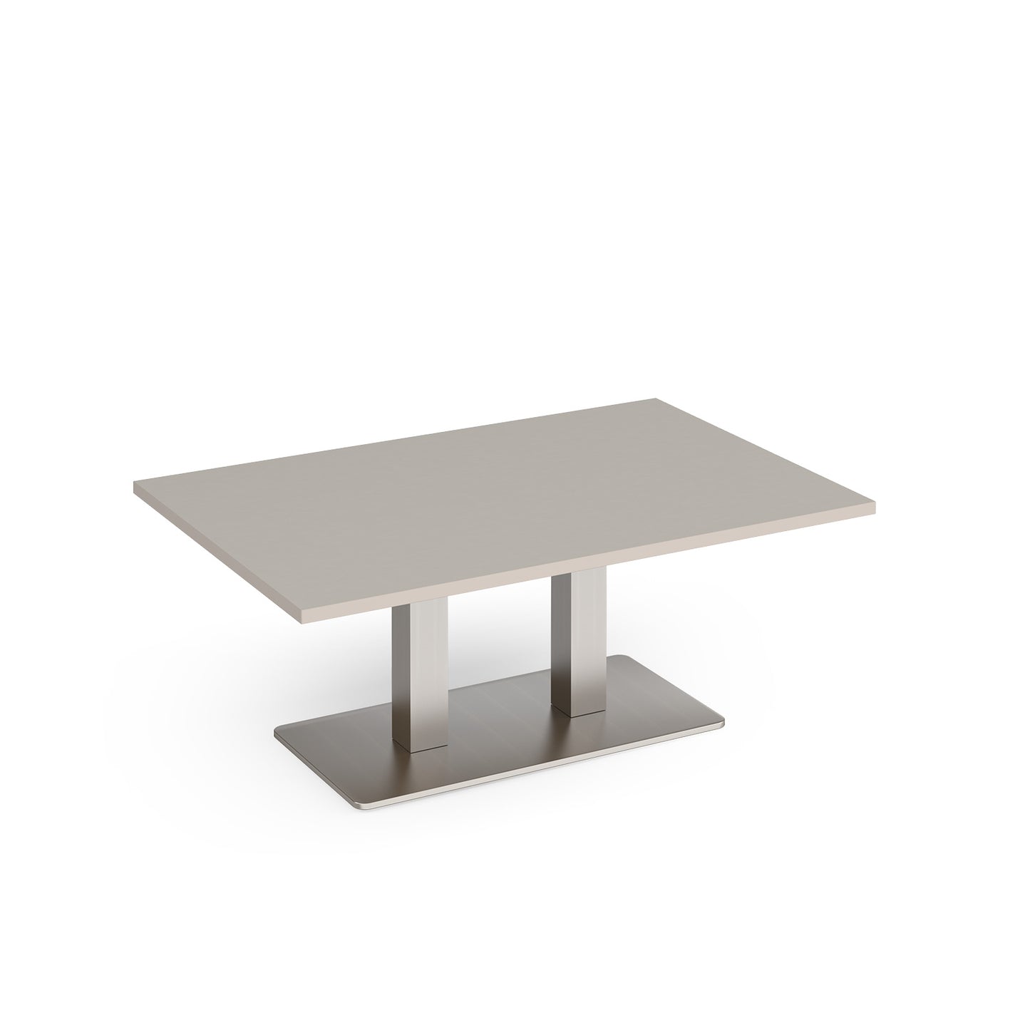Eros rectangular coffee table with twin uprights - ECR1200-BS-LG