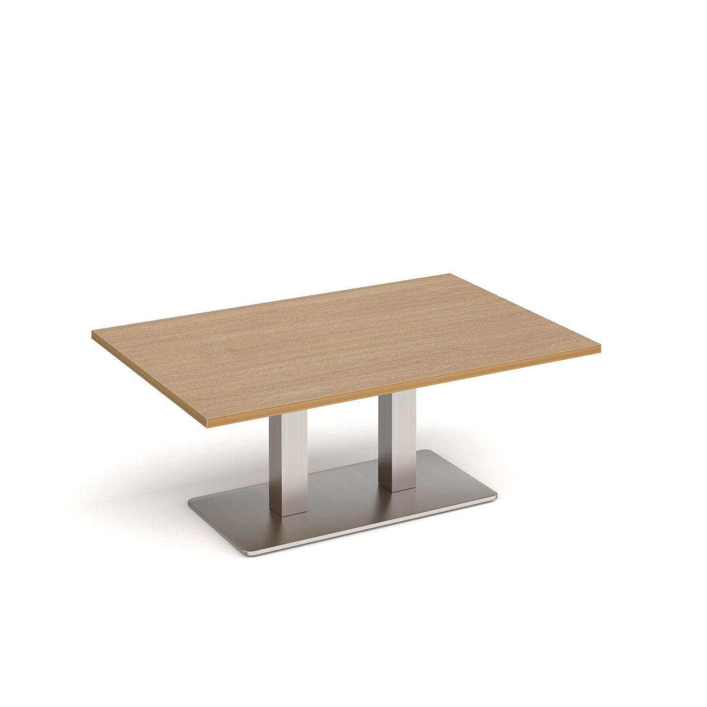 Eros rectangular coffee table with twin uprights - ECR1200-BS-O