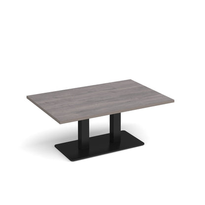 Eros rectangular coffee table with twin uprights