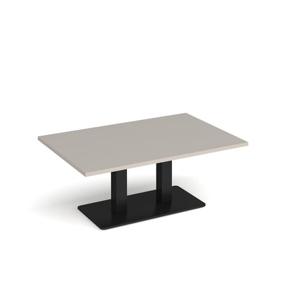 Eros rectangular coffee table with twin uprights - ECR1200-K-LG