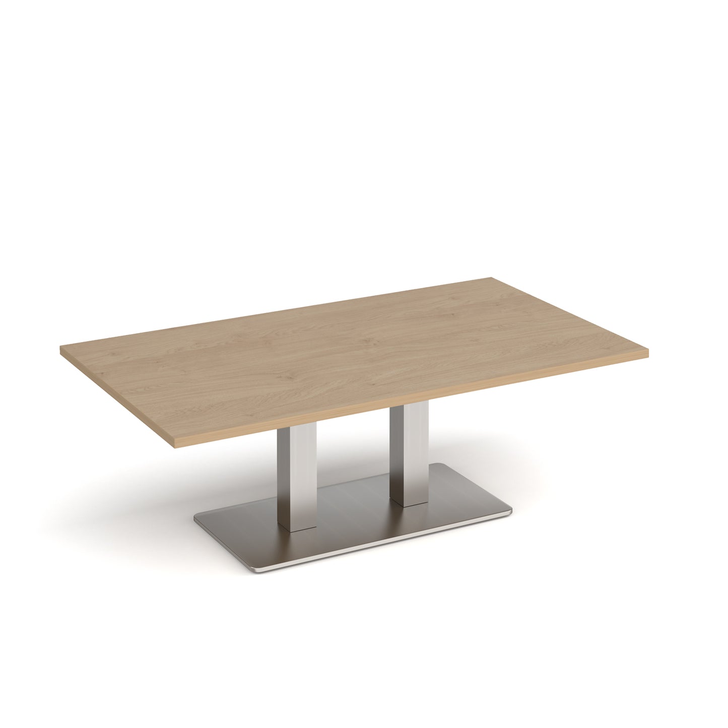 Eros rectangular coffee table with twin uprights - ECR1400-BS-KO