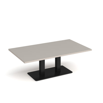 Eros rectangular coffee table with twin uprights - ECR1400-K-LG