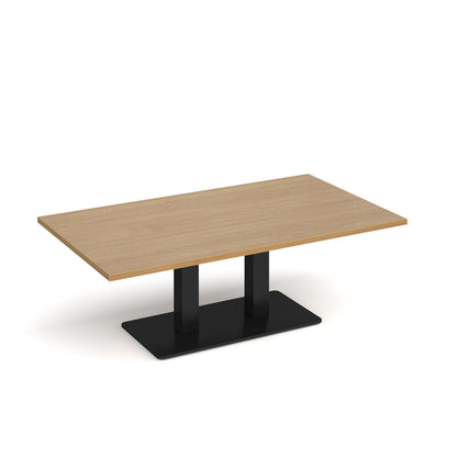 Eros rectangular coffee table with twin uprights - ECR1400-K-O