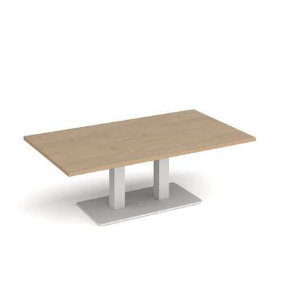 Eros rectangular coffee table with twin uprights
