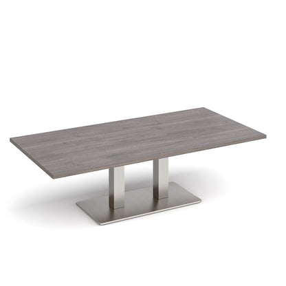 Eros rectangular coffee table with twin uprights - ECR1600-BS-GO