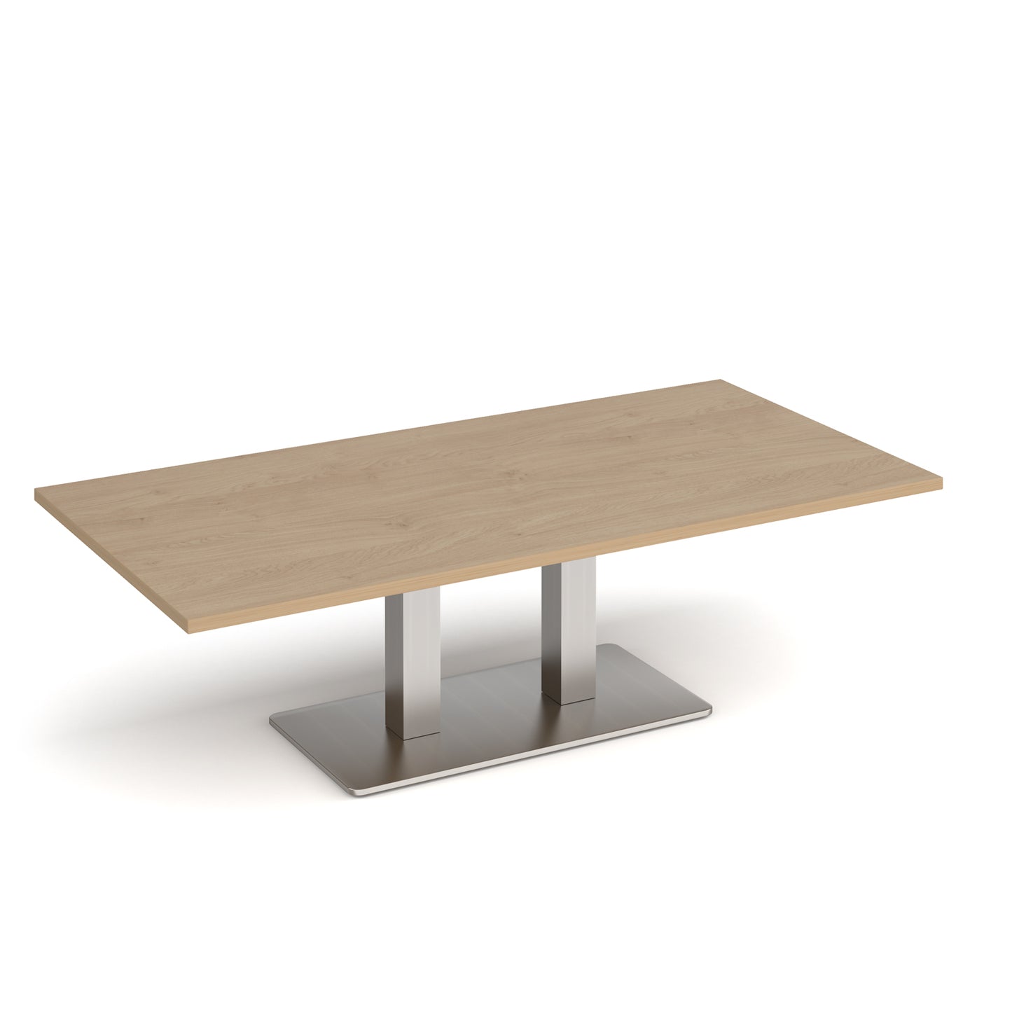 Eros rectangular coffee table with twin uprights - ECR1600-BS-KO