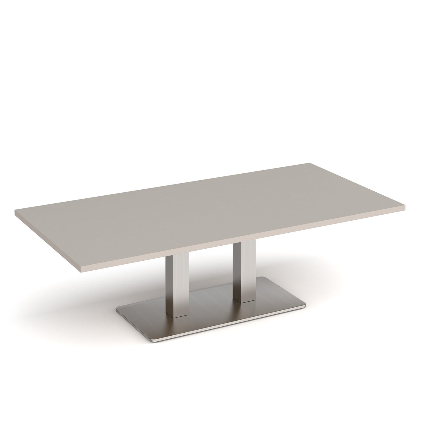 Eros rectangular coffee table with twin uprights - ECR1600-BS-LG