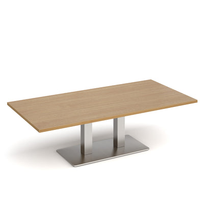 Eros rectangular coffee table with twin uprights - ECR1600-BS-O