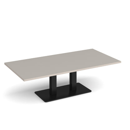 Eros rectangular coffee table with twin uprights - ECR1600-K-LG