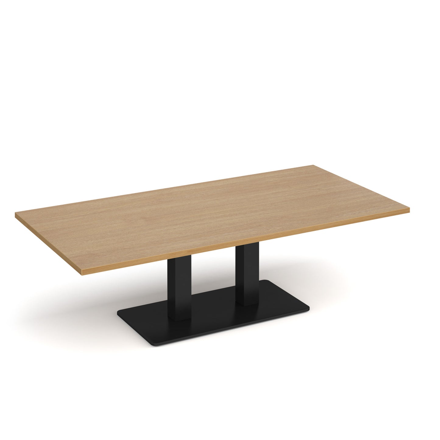 Eros rectangular coffee table with twin uprights - ECR1600-K-O