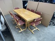Vintage Executive Table & 8 X ISKU Made In Finland Cantilever Chairs-CAN DELIVER