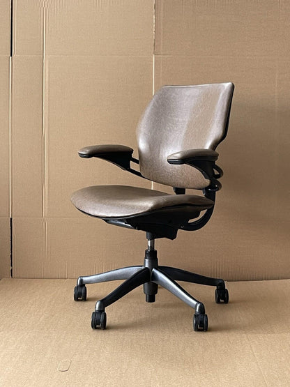 Humanscale Freedom Chair In Brown Patterned Leather - UK Delivery Rrp £1149