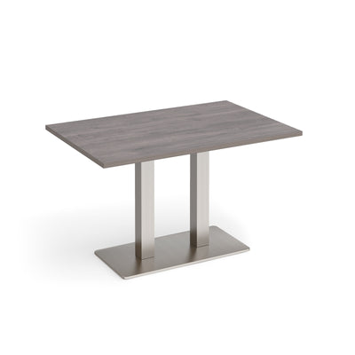 Eros rectangular dining table with twin uprights - EDR1200-BS-GO