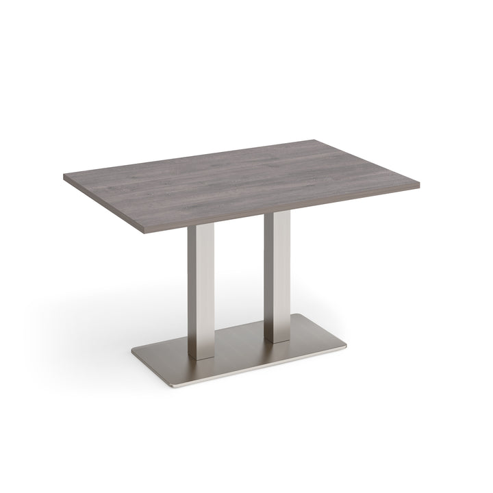 Eros rectangular dining table with twin uprights