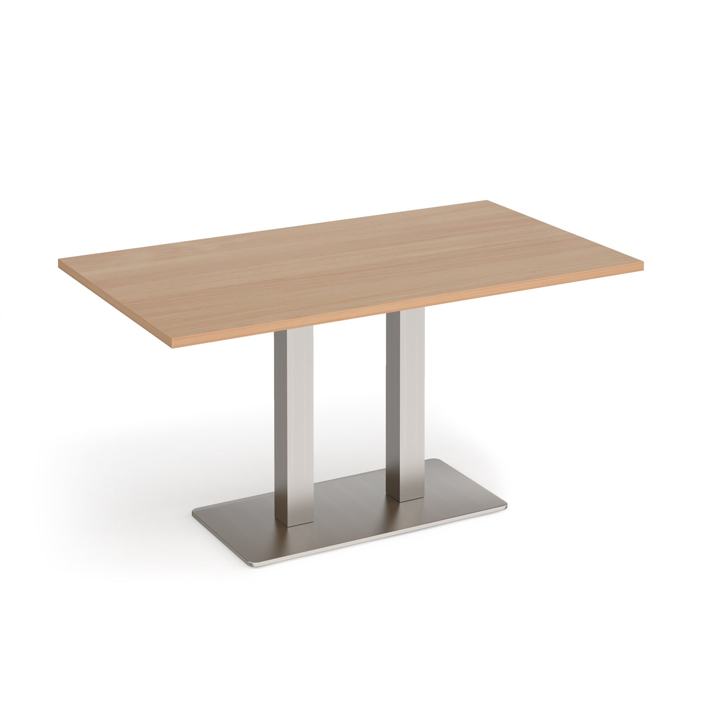 Eros rectangular dining table with twin uprights - EDR1400-BS-B