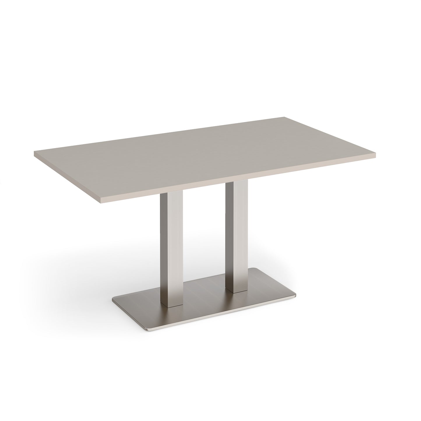 Eros rectangular dining table with twin uprights - EDR1400-BS-LG