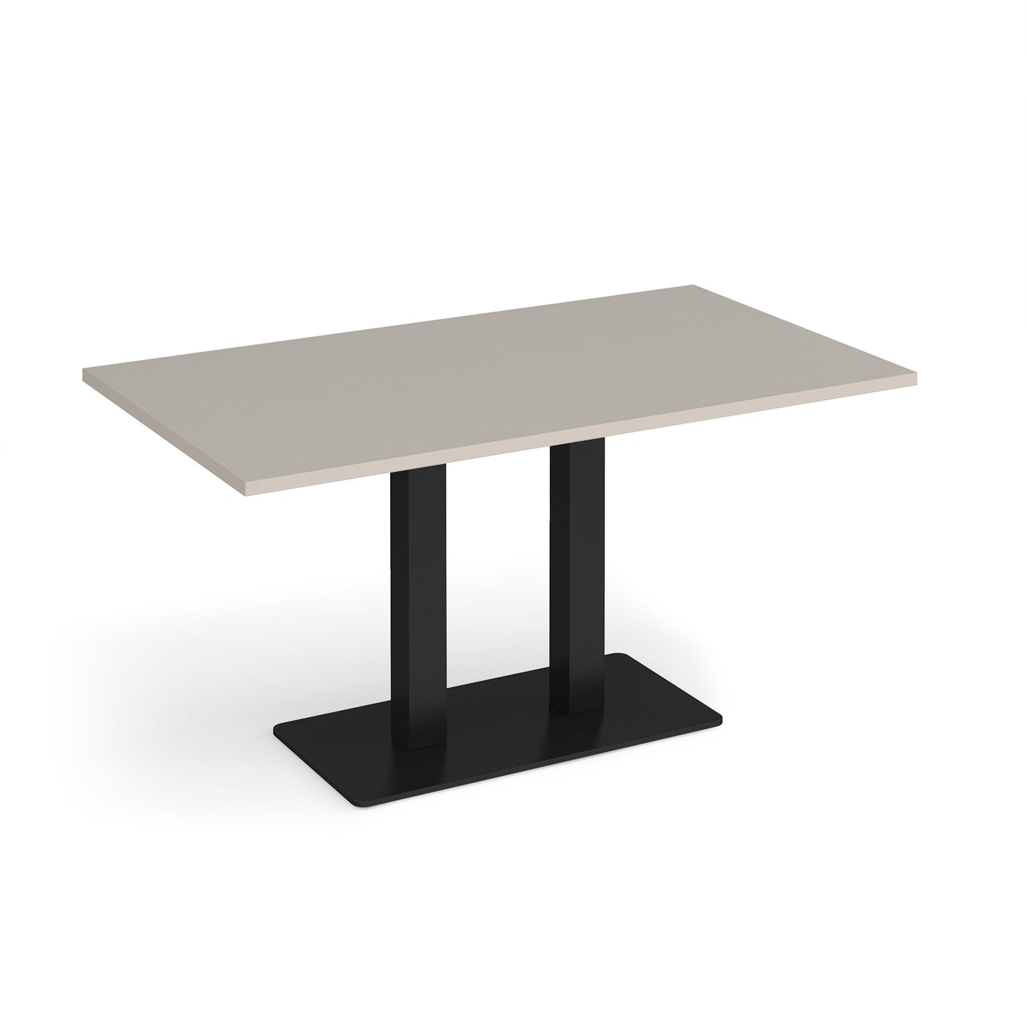 Eros rectangular dining table with twin uprights - EDR1400-K-LG