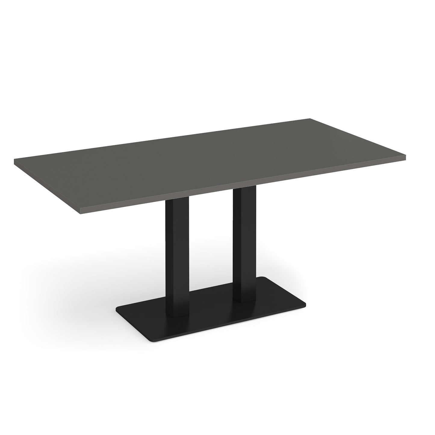 Eros rectangular dining table with twin uprights - EDR1600-K-OG