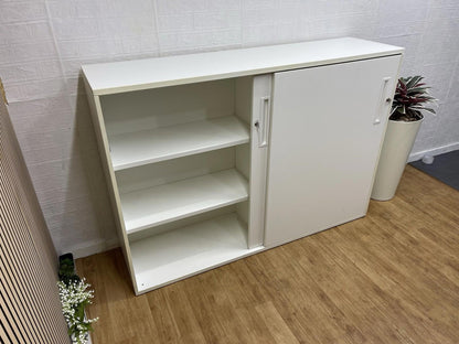 White Sliding Door Office Cupboard/ Cabinet - MANY AVAILABLE- CAN DELIVER