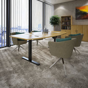 Elev8 Touch radial end boardroom table