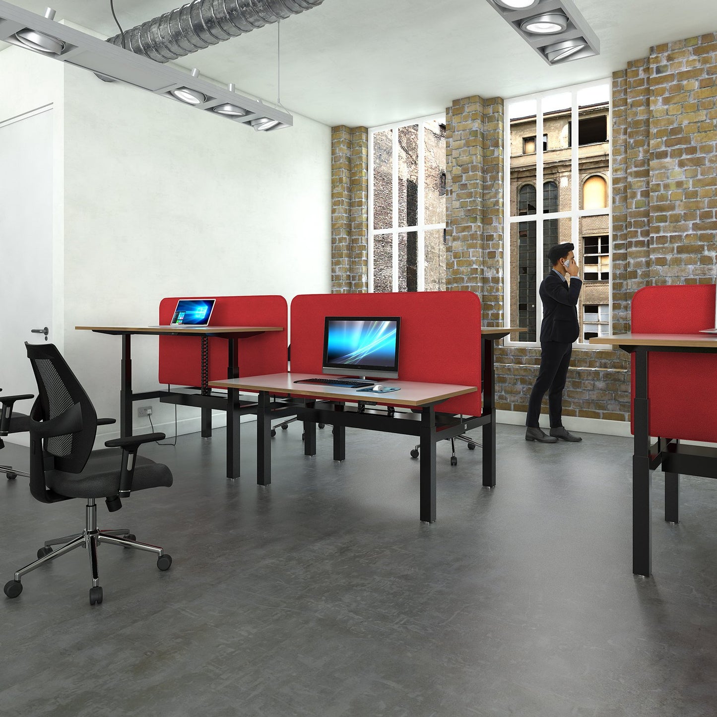 Elev8 lower cable channel for back-to-back desks