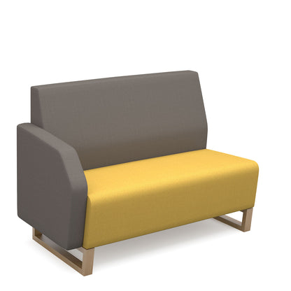Encore modular low back double unit with arm - ENC-MOD02L-RA-WF