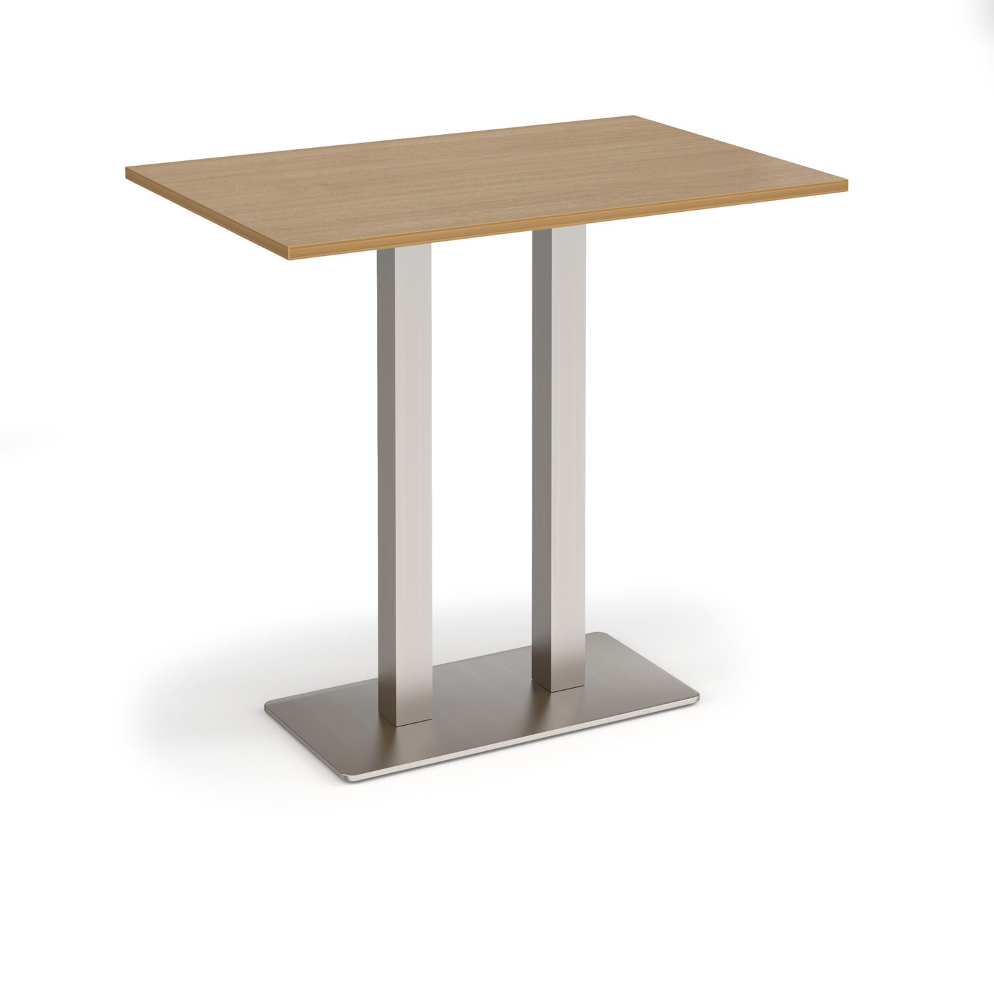 Eros rectangular poseur table with twin uprights - EPR1200-BS-O