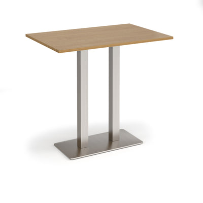 Eros rectangular poseur table with twin uprights - EPR1200-BS-O