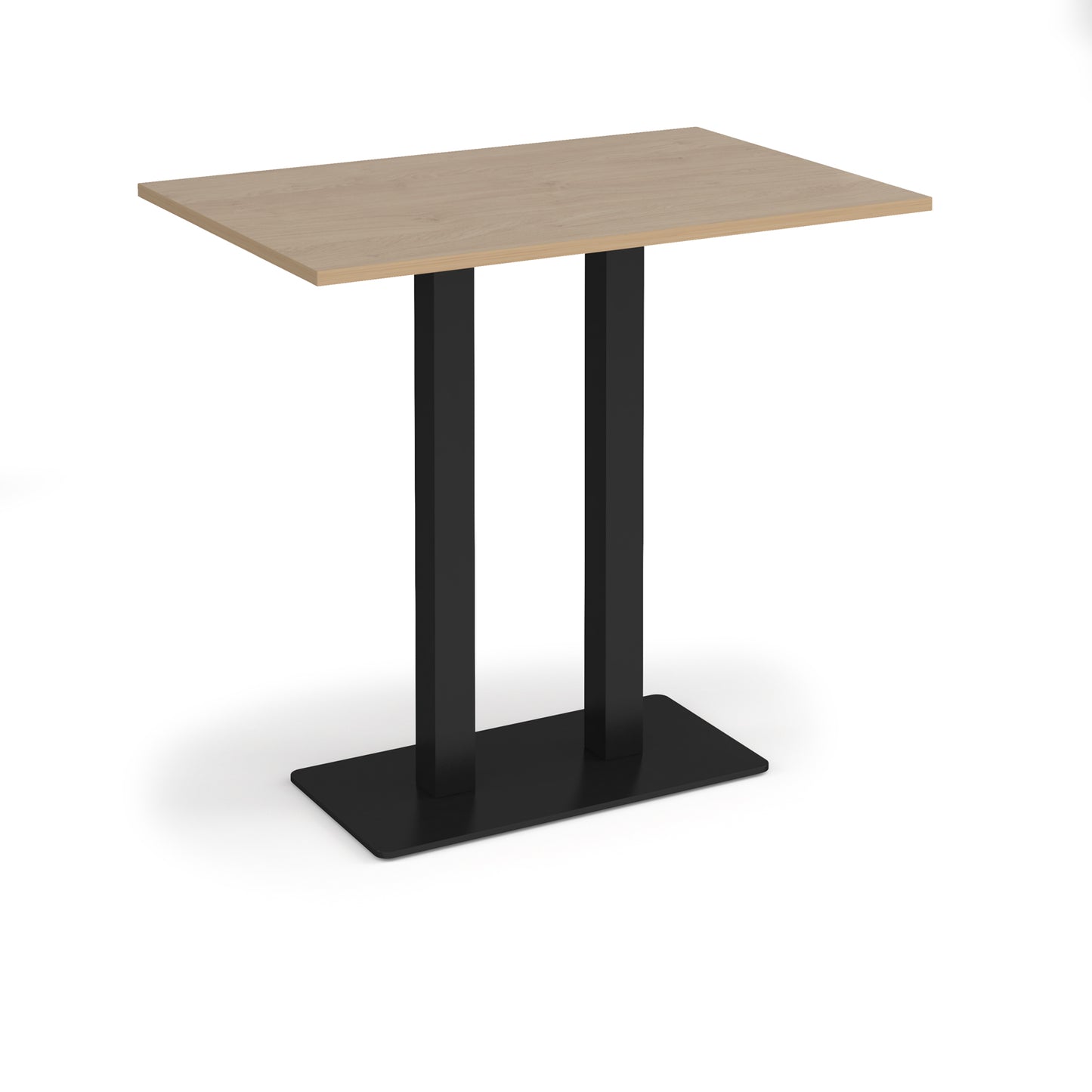 Eros rectangular poseur table with twin uprights - EPR1200-K-KO