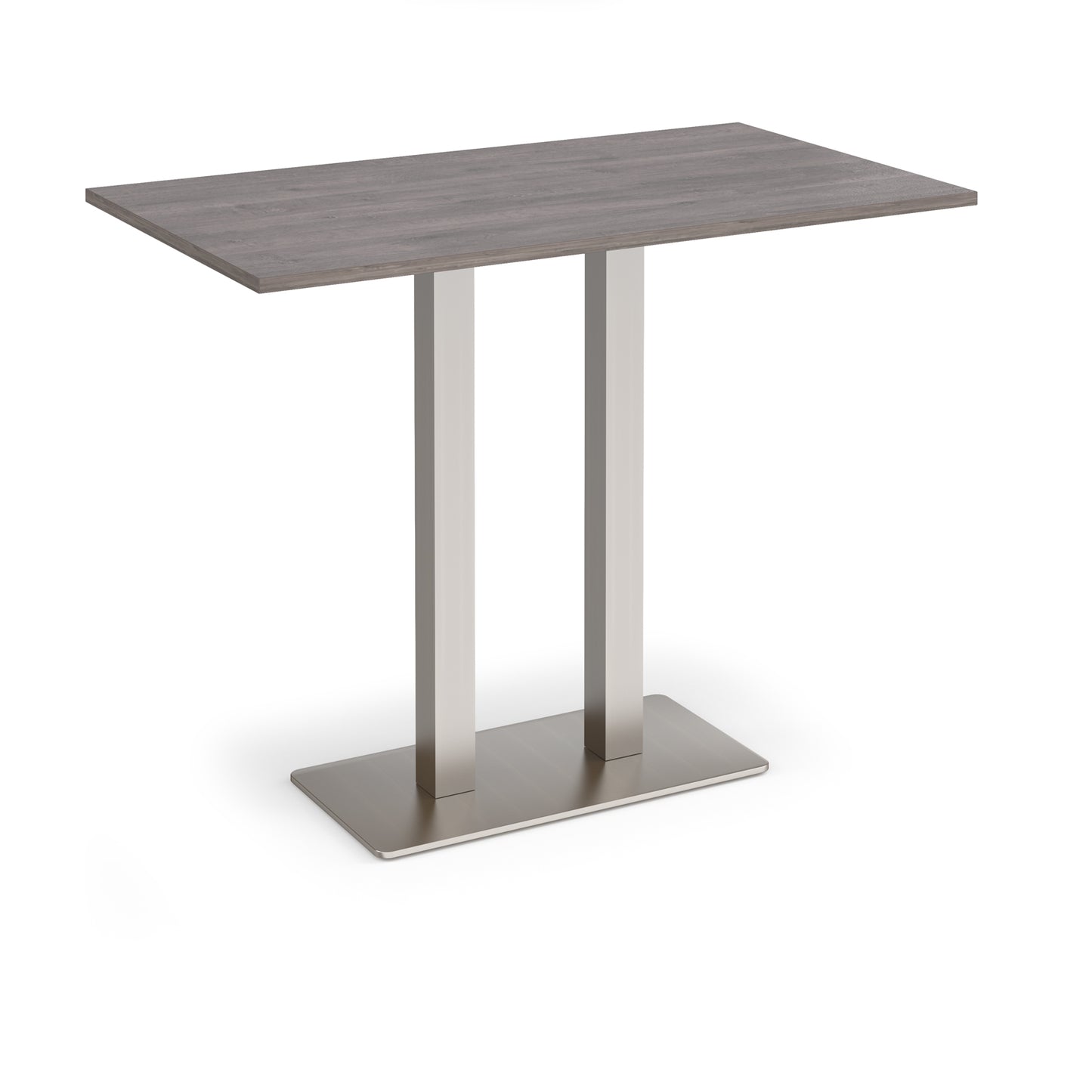 Eros rectangular poseur table with twin uprights - EPR1400-BS-GO