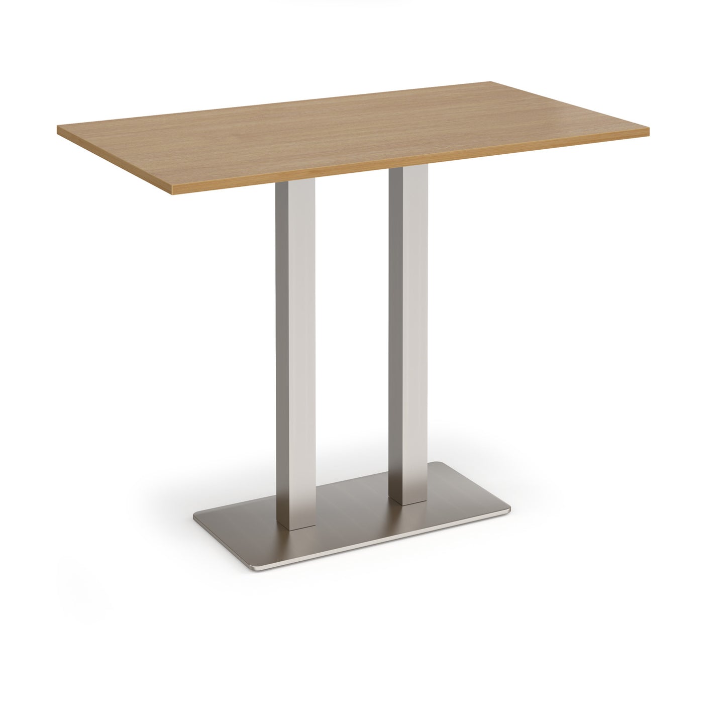 Eros rectangular poseur table with twin uprights - EPR1400-BS-O
