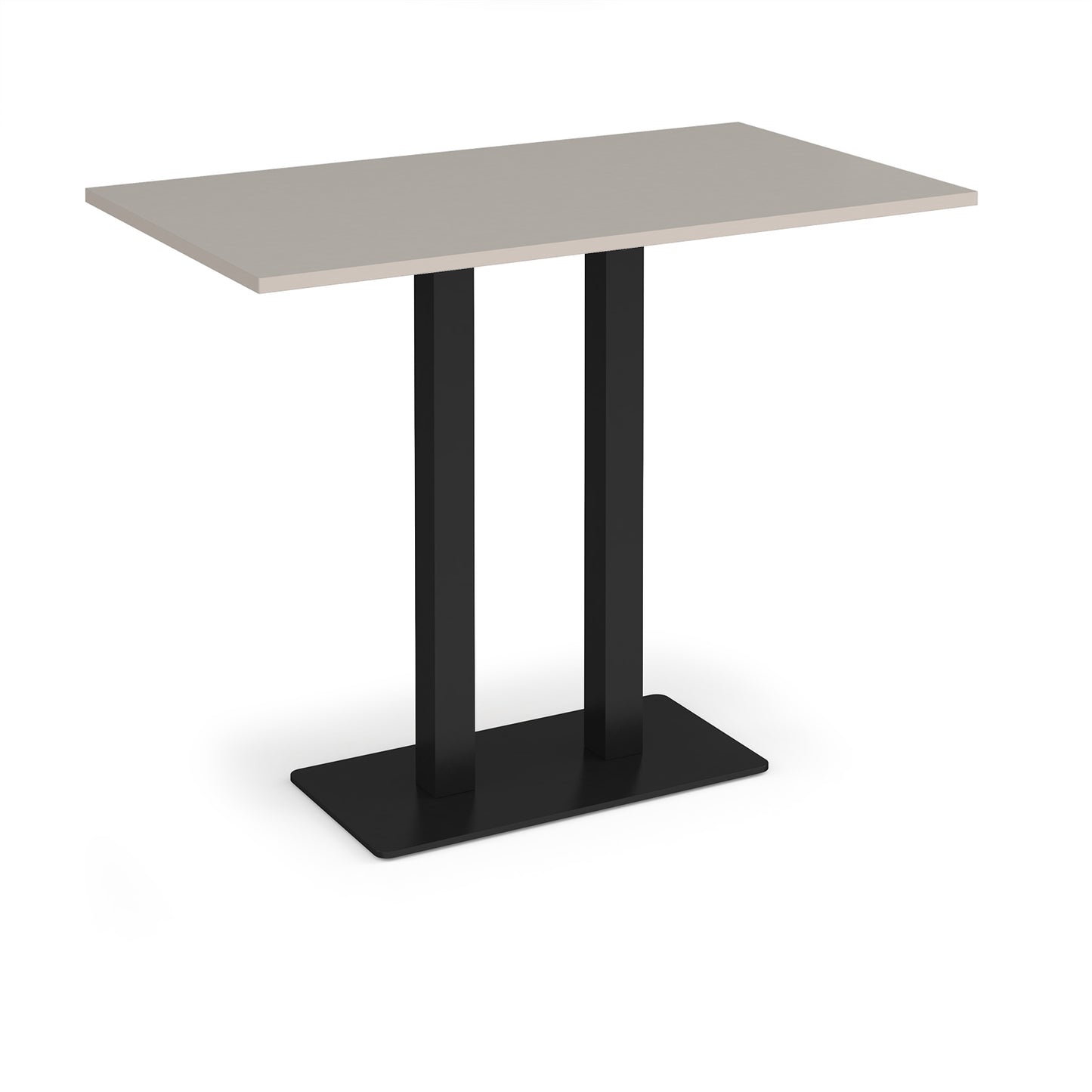 Eros rectangular poseur table with twin uprights - EPR1400-K-LG